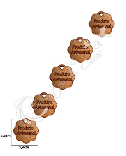KIT TAG EM MDF PRODUTO ARTESANAL 5UN ECM074