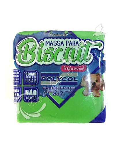 MASSA BISCUIT POLYCOL VERDE FOLHA 90G