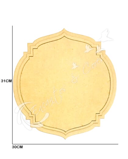 PLACA EM MDF 3D REDONDA 3MM ECM181