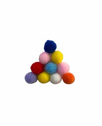 POMPOM 1,5CM 10UN MISTO COLORIDO