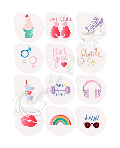 STENCIL LITOARTE MINI KIT STMI-026 ESTAMPARIA COLEÇÃO TODA FORMA DE AMAR
