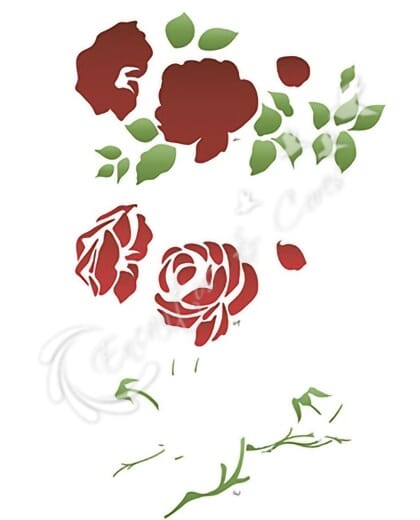 STENCIL LITOARTE SOBREPOSIÇÃO ST-130 FLOR ROSAS