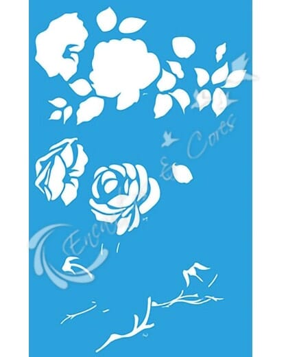 STENCIL LITOARTE SOBREPOSIÇÃO ST-130 FLOR ROSAS