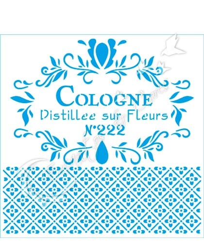 STENCIL LITOARTE STA-151 COLOGNE DISTILLE DUR FLEUR