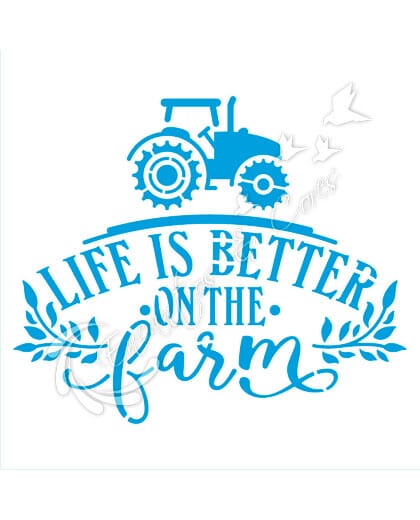 STENCIL LITOARTE STA-180 COLECAO MY FARM TRATOR