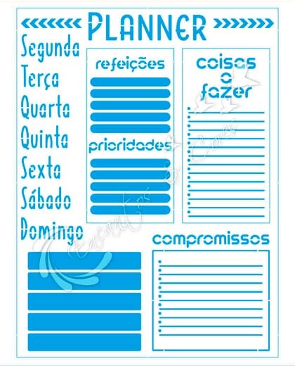 STENCIL LITOARTE STM-747 PLANER SEMANAL