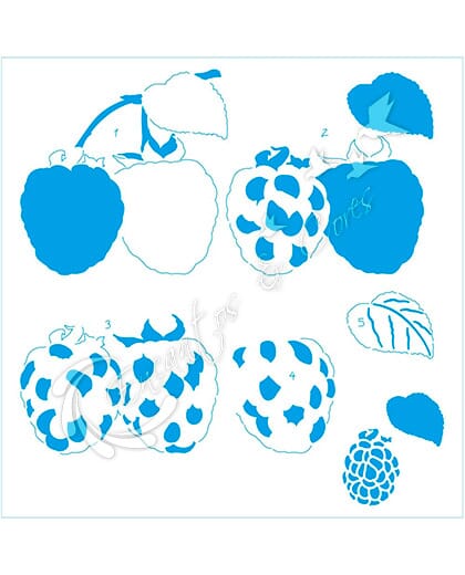 STENCIL LITOARTE STXX-215 FRUTA CONDE