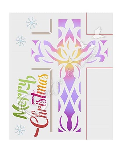 STENCIL LT STMN-020 MERRY CHRISTMAS
