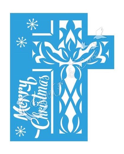 STENCIL LT STMN-020 MERRY CHRISTMAS